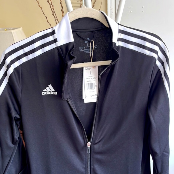 🤍🖤adidas Tiro21 Track Jacket Women’s -Black/White- L-NWT - Picture 6 of 15